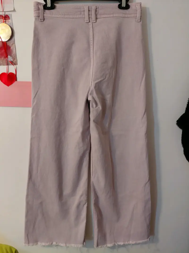 Pantalones anchos de mezclilla rosa Zara - 3