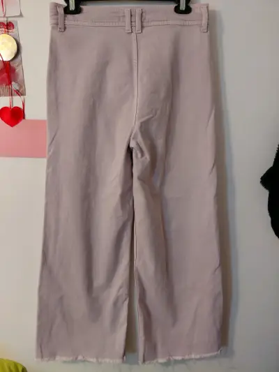 Pantalones anchos de mezclilla rosa Zara - miniatura 3