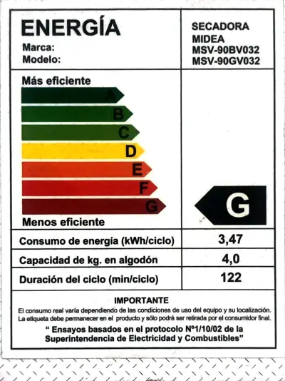 Secadora Midea 9kg MSV-90BV032 // SIN TUBO - miniatura 3