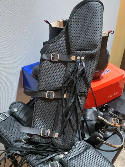 Botines de cuero negro con hebillas - miniatura 5
