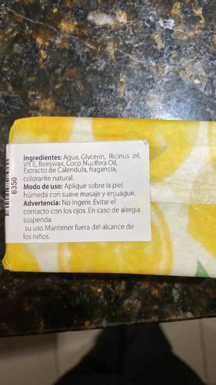 Jabón artesanal de limón y verbena 100g - 2