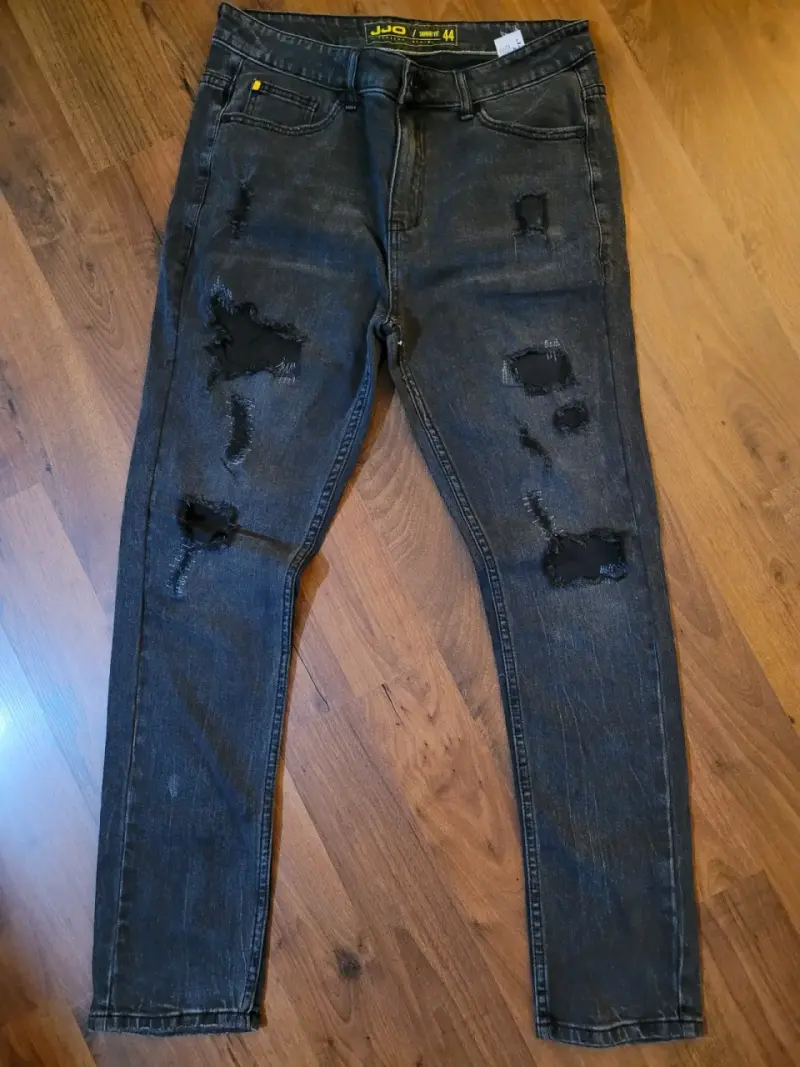 Jeans JJO negros desgastados para hombre - 2