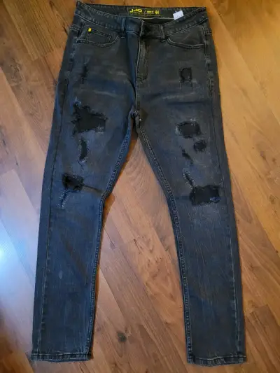 Jeans JJO negros desgastados para hombre - miniatura 2
