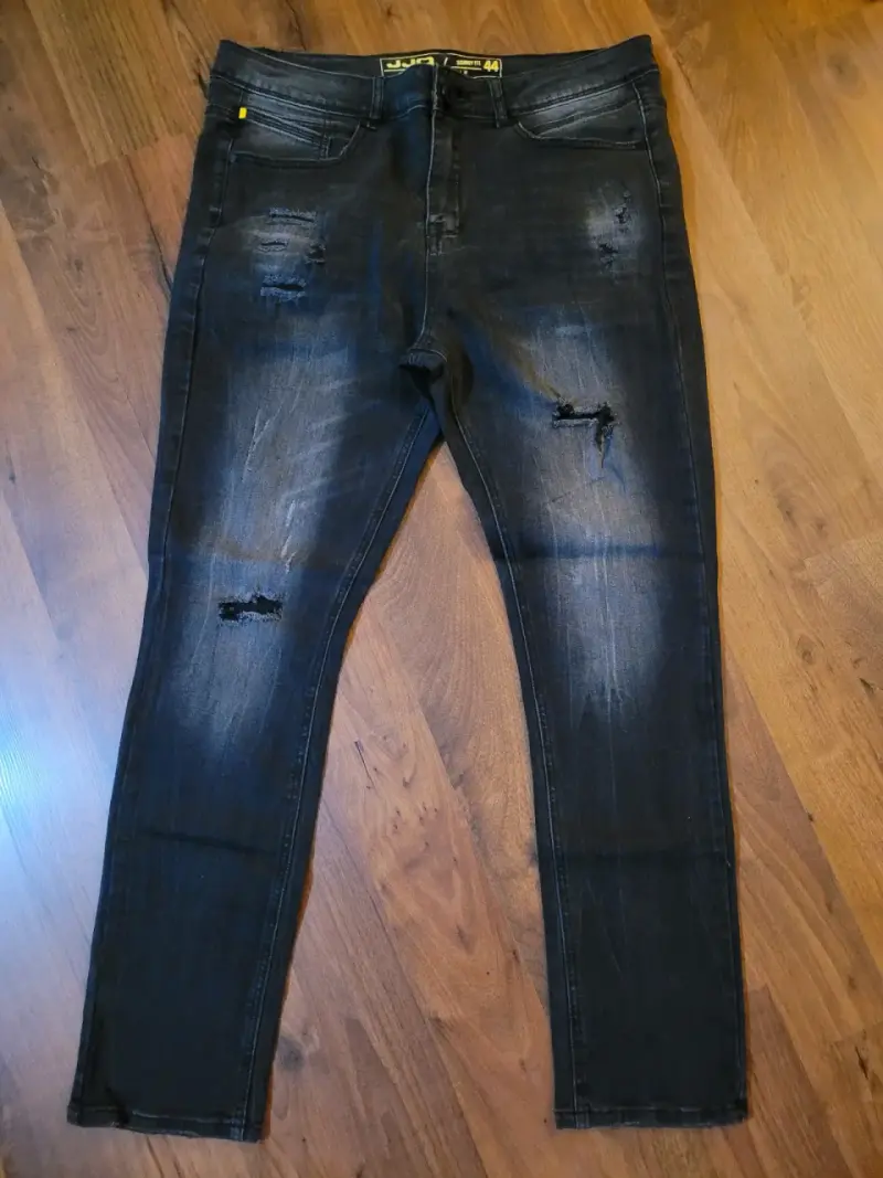 Jeans JJO negros desgastados para hombre - 4