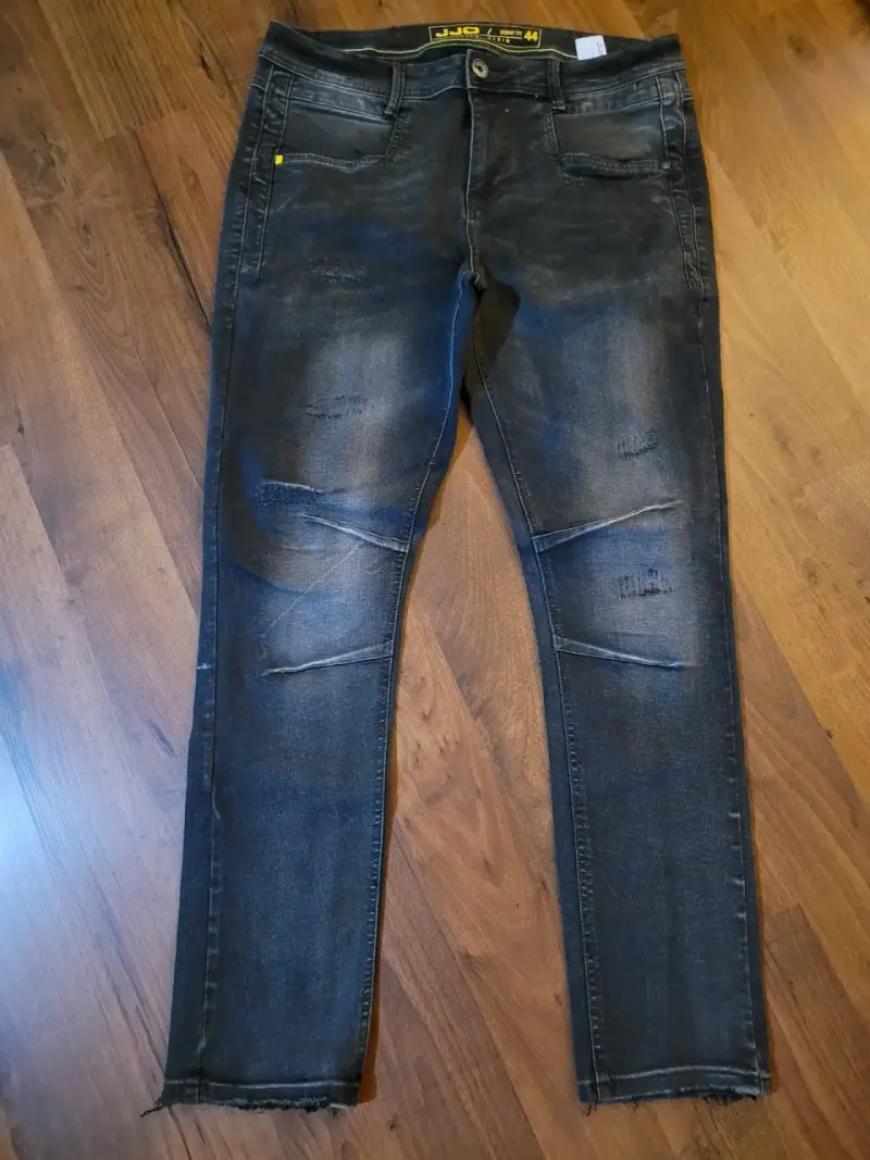 Jeans JJO negros desgastados para hombre - 5