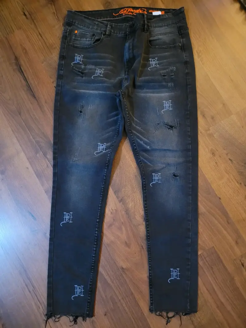Jeans JJO negros desgastados para hombre - 6