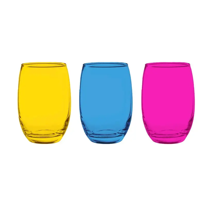 Set de Vasos de Vidrio de Colores - 2