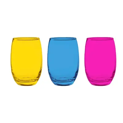 Set de Vasos de Vidrio de Colores - miniatura 2