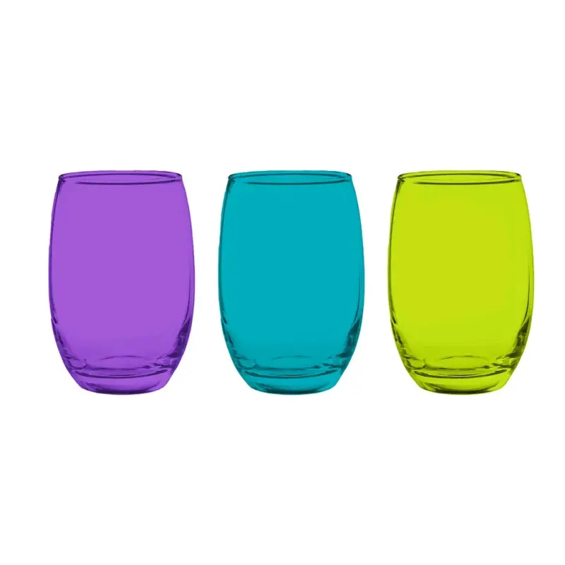 Set de Vasos de Vidrio de Colores - 3