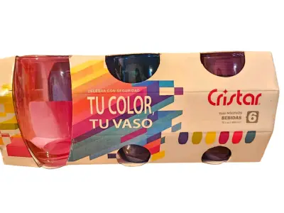 Set de Vasos de Vidrio de Colores - miniatura 6