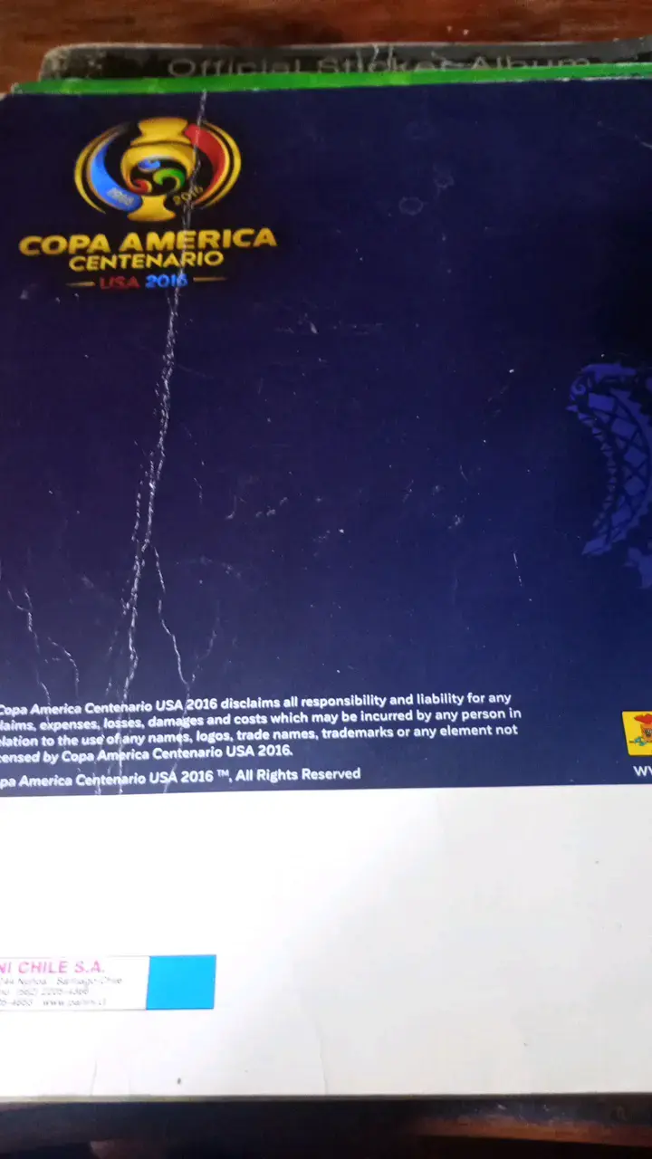 Álbum de Stickers Copa América Centenario 2016 - 2