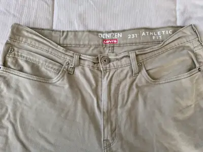 Pantalones Levi's Denizen 231 Athletic Beige - miniatura 6