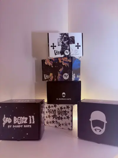Gorras de diseño El Barbas Hats en negro - miniatura 2