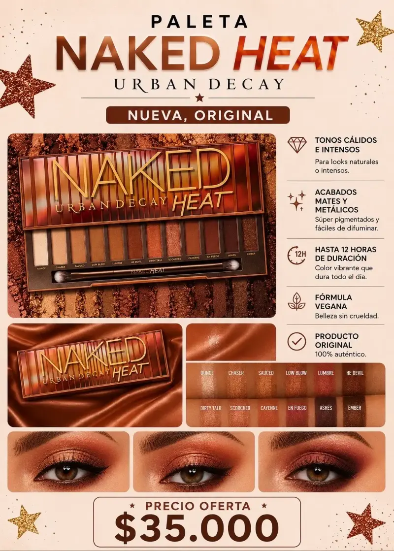 Paleta de Sombras Naked Heat Urban Decay