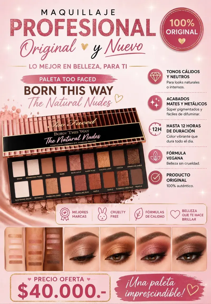 Paleta de Sombras Too Faced Born This Way