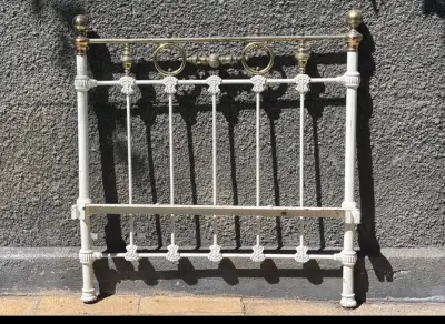Cabecera de cama de hierro forjado vintage - miniatura 2