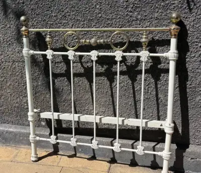 Cabecera de cama de hierro forjado vintage - miniatura 3