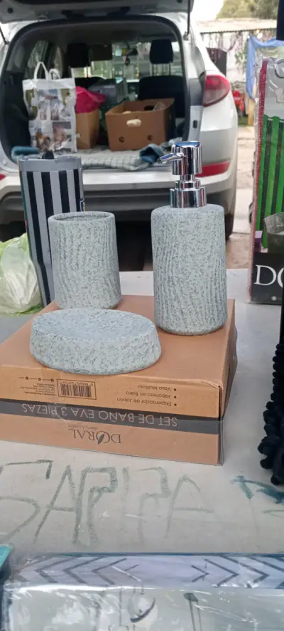 Set de baño de cerámica 3 piezas Doral - miniatura 2