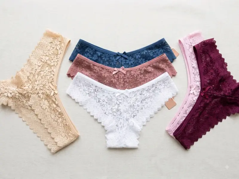Pack de 4 calzones de encaje en varios colores - 3