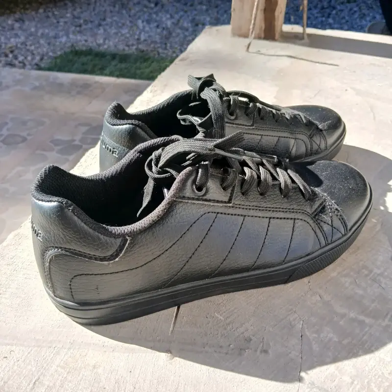 Zapatillas negras de cuero sintético para hombre - 3