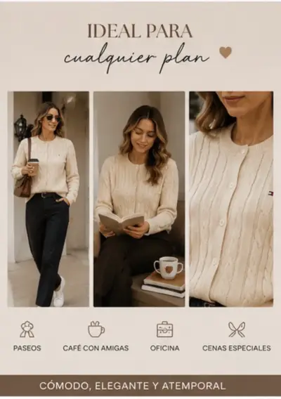 Cardigan Tommy Hilfiger con diseño trenzado - miniatura 2