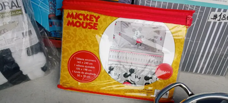 Juego de sábanas Mickey Mouse 1.5 plaza