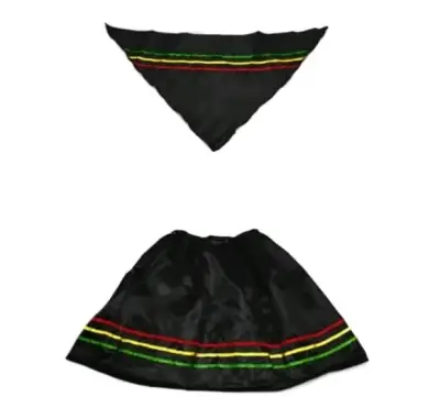 Conjunto chilote falda y pañuelo negro - miniatura 2