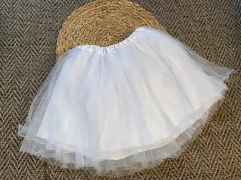 Falda tutú blanca para niña - 1
