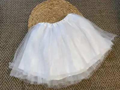 Falda tutú blanca para niña - miniatura 1