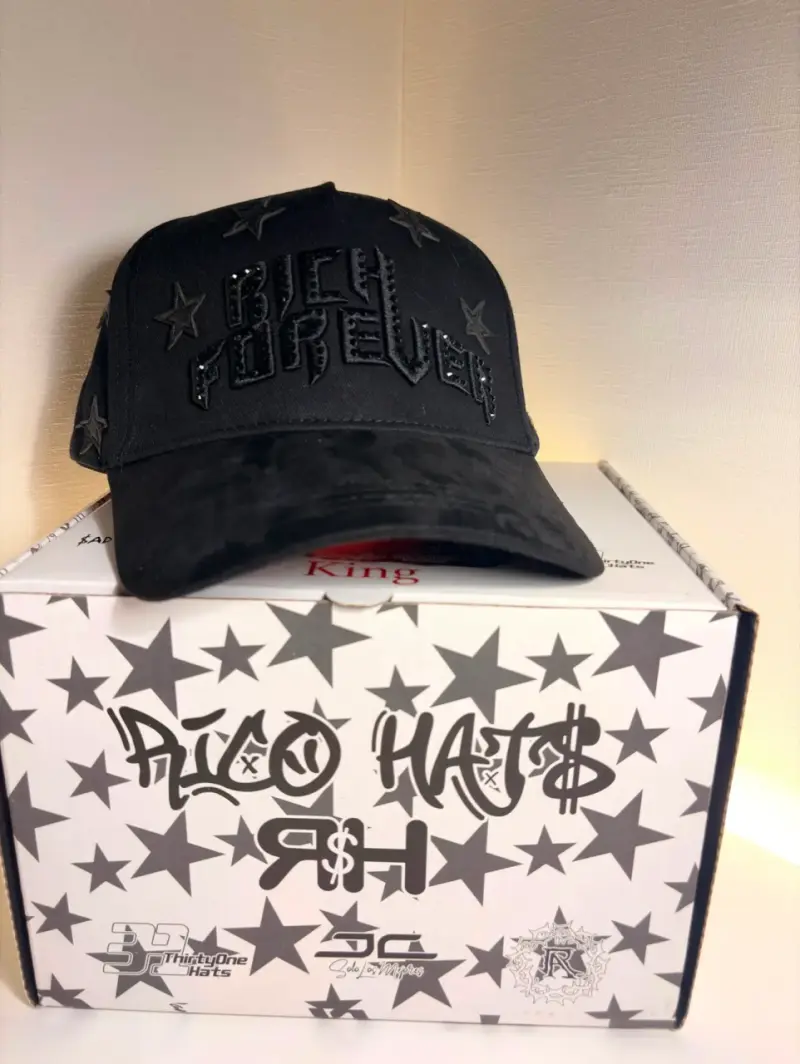 Gorra negra Rich Forever el Barba Hats - 1