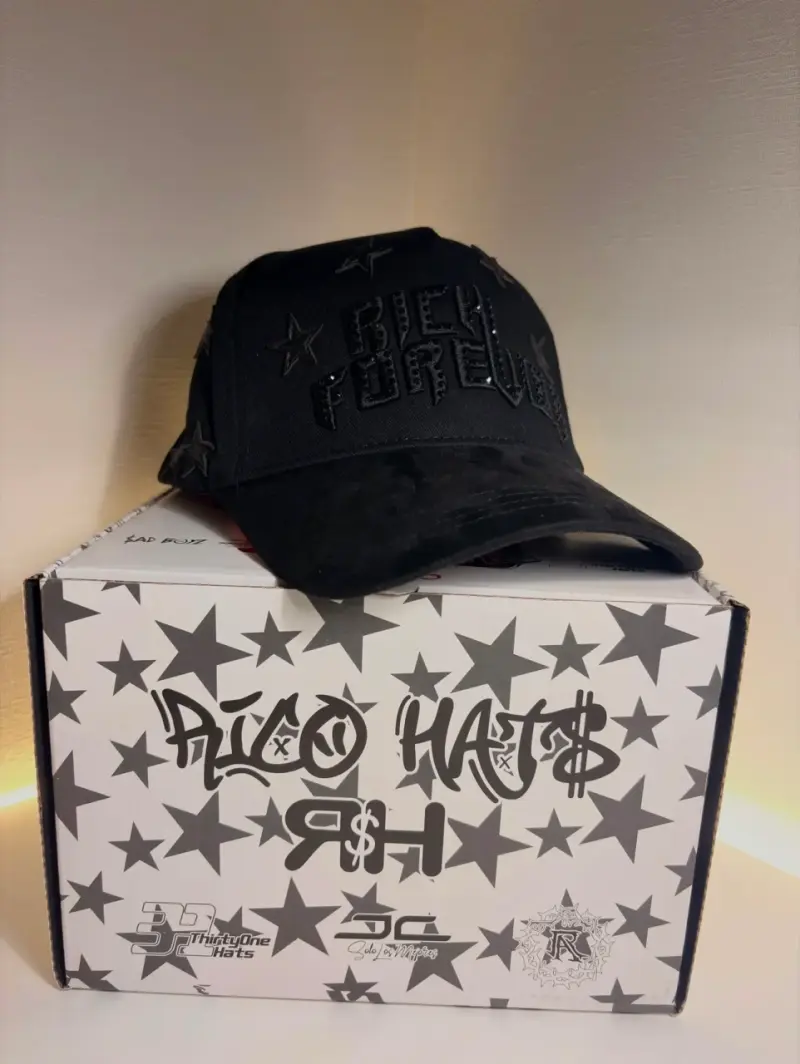 Gorra negra Rich Forever el Barba Hats - 3