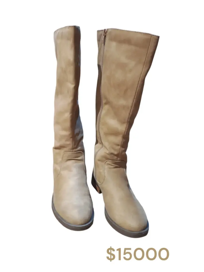 Botas altas de reno beige para mujer - 6