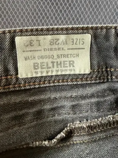 Jeans Diesel Belther gris para hombre - miniatura 1