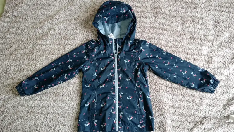 Chaqueta impermeable para niña con capucha - 1