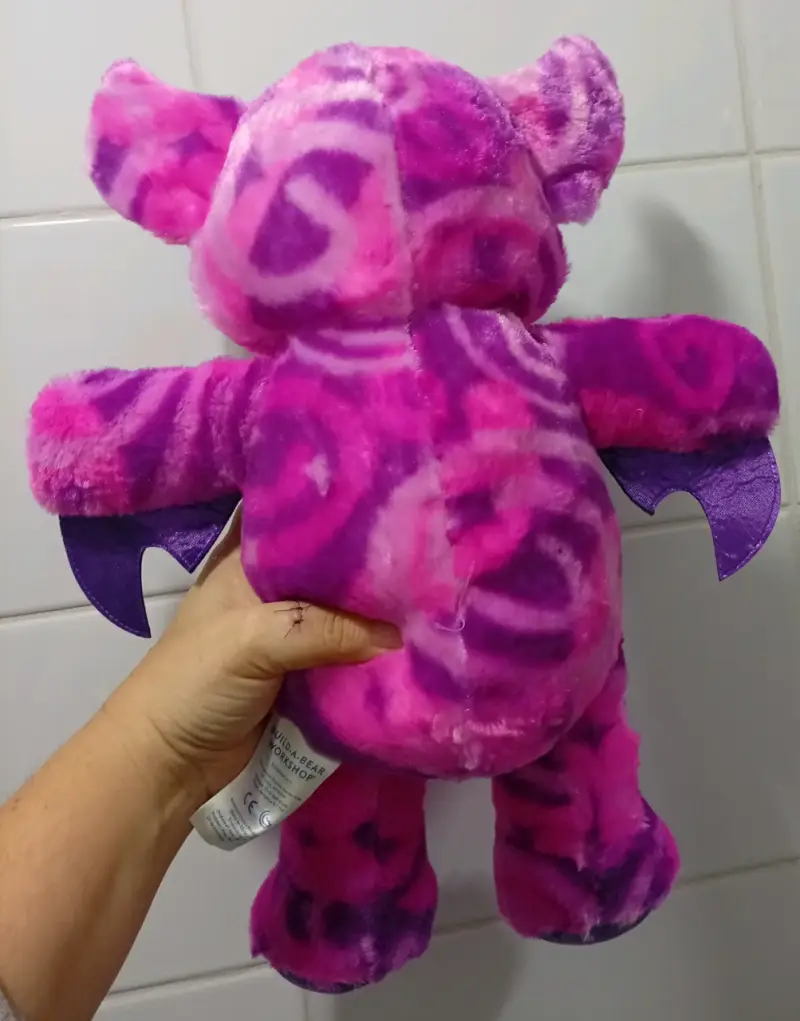 Peluche murciélago Build-A-Bear morado y rosa - 2