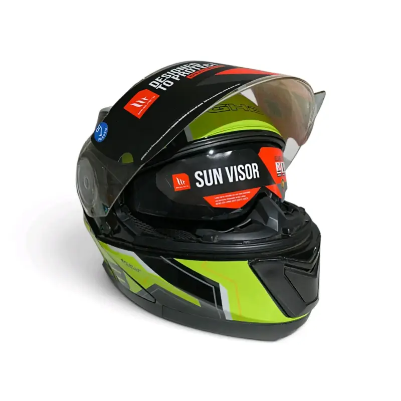 Casco abatible con visor y máscara antipolución - 2