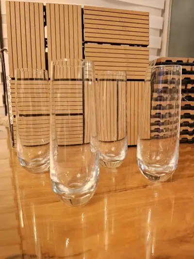 Juegos de vasos copas flauta vidrio aperitivos - miniatura 4
