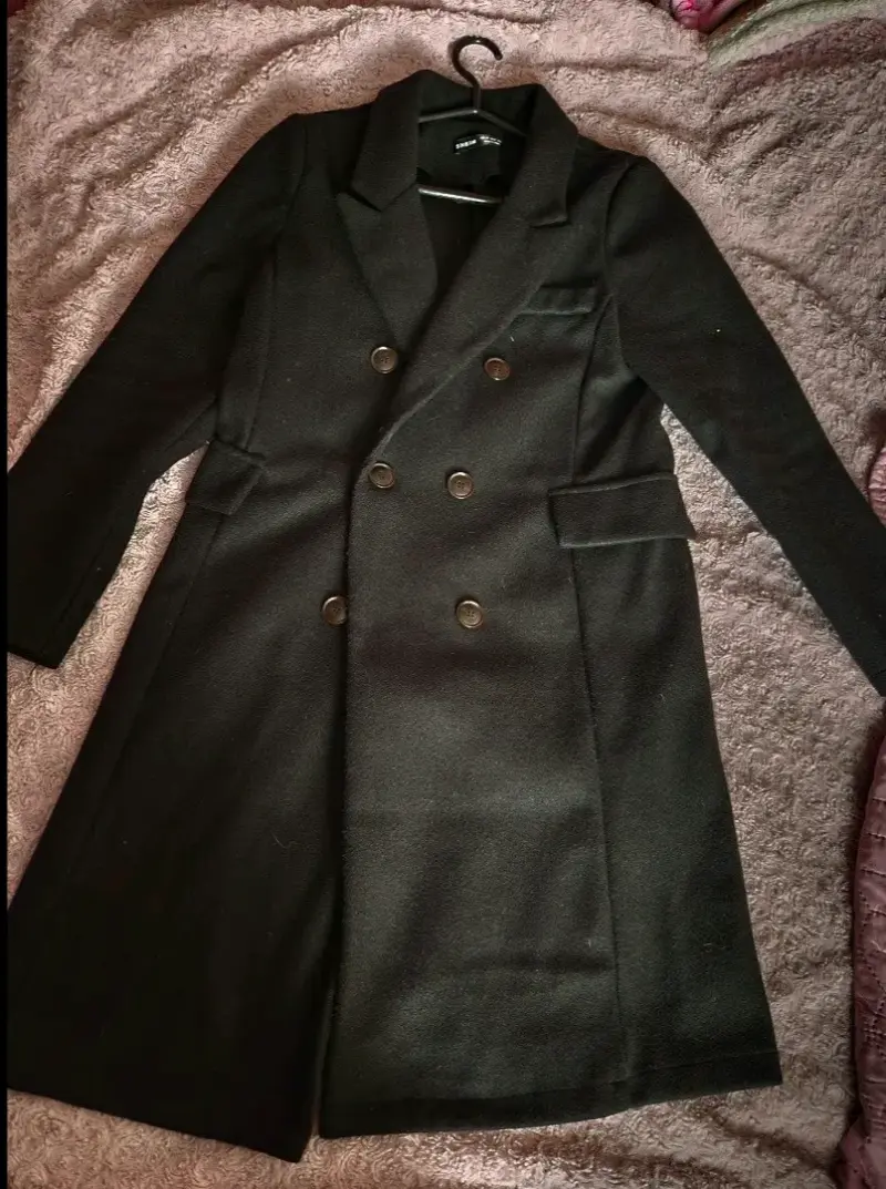 Abrigo negro largo Shein para mujer - 1