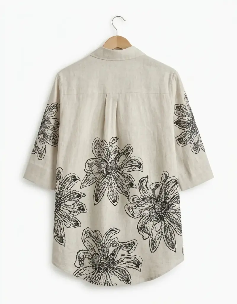 Blusa de lino con estampado floral Cacharel - 2