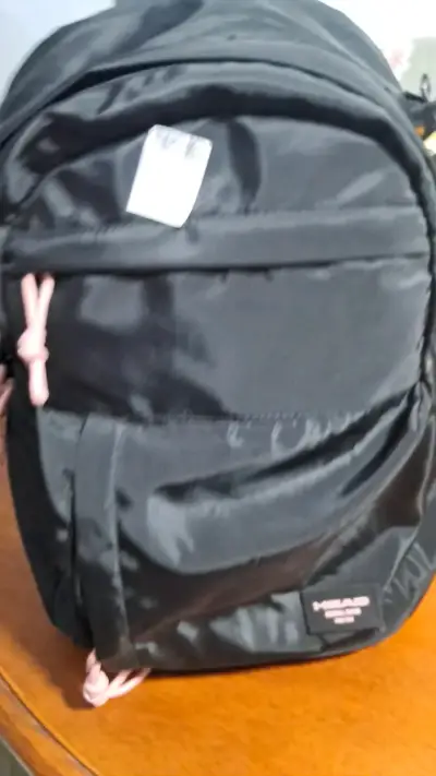 Mochila negra Head con detalles rosados - miniatura 1