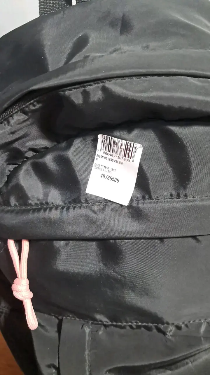 Mochila negra Head con detalles rosados - 2