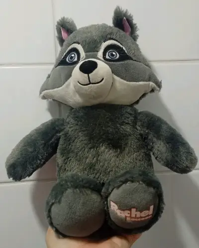 Peluche mapache gris suave B&B - miniatura 2