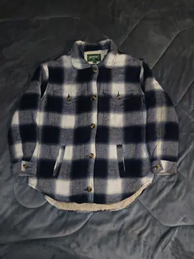 AE Plaid Sherpa-Lined Shacket - miniatura 7