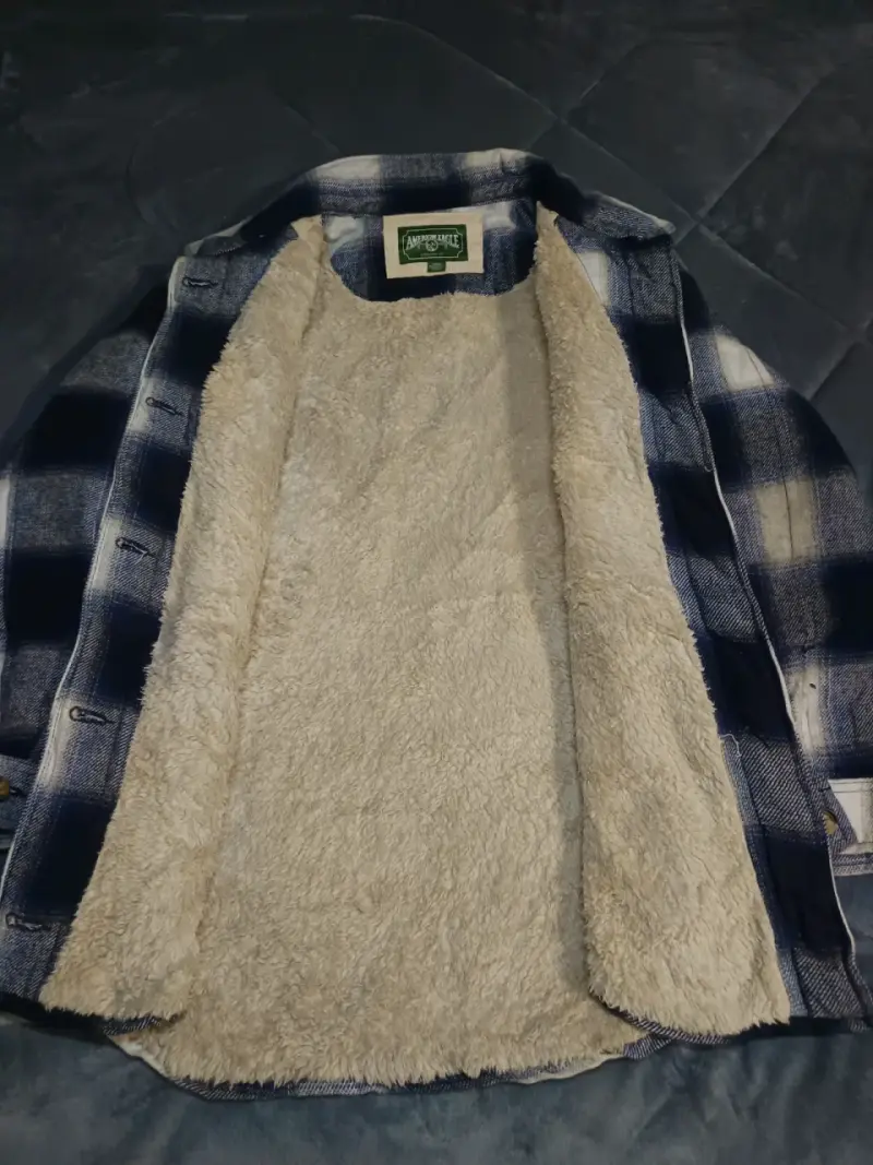 AE Plaid Sherpa-Lined Shacket - 8