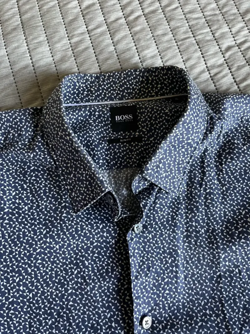 Camisa Hugo Boss Azul Estampada - 2