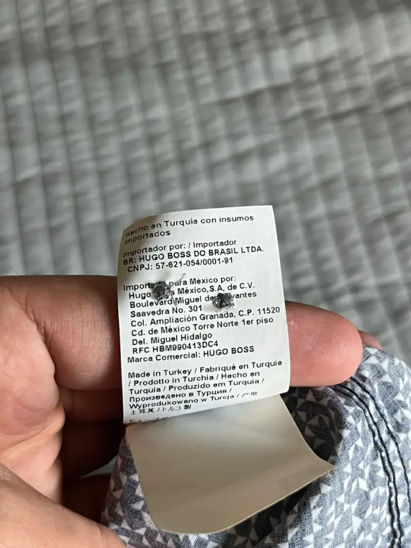 Camisa Hugo Boss Azul Estampada - 3