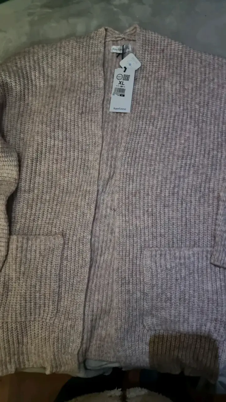 Cardigan de lana beige talla XL Rainforest