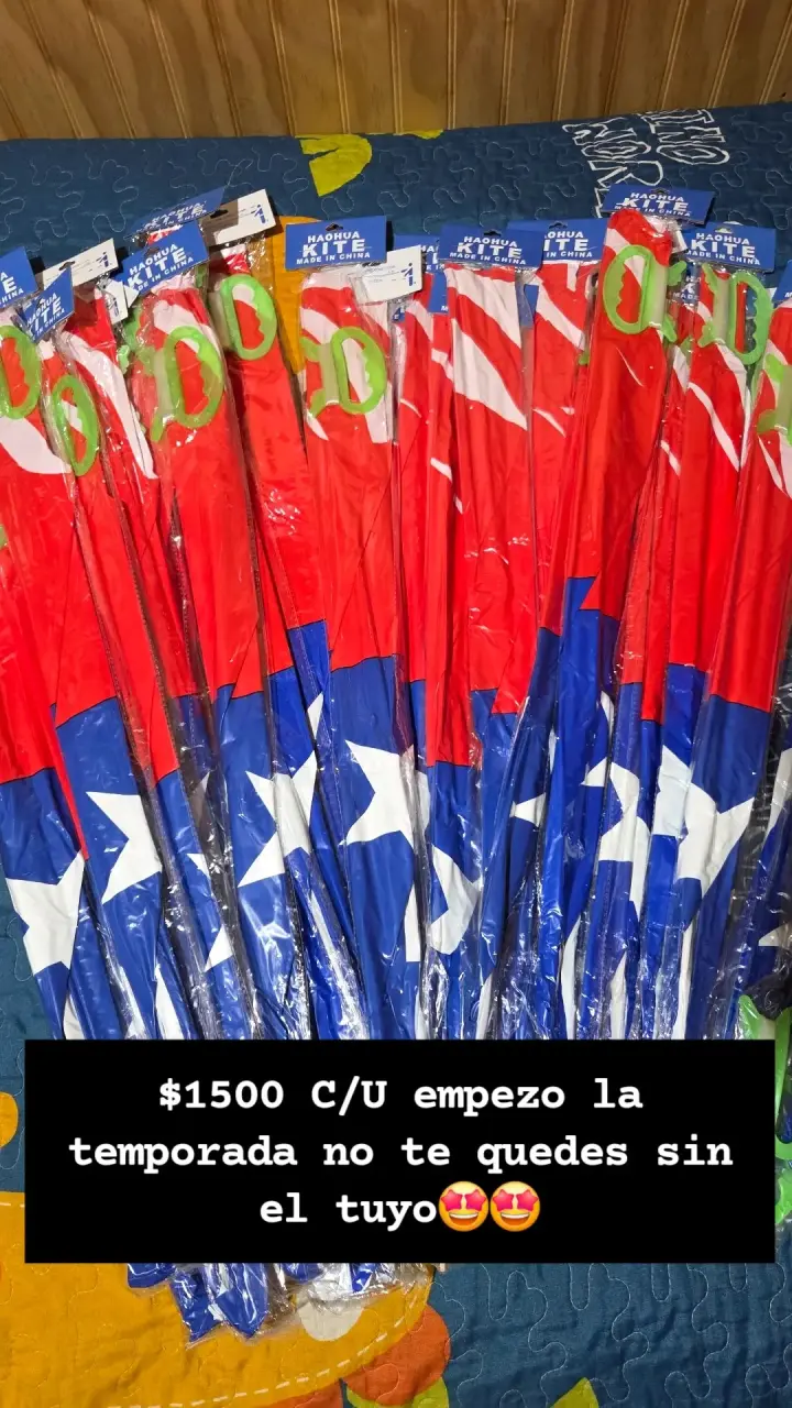 Cometas con diseño de bandera chilena - 2