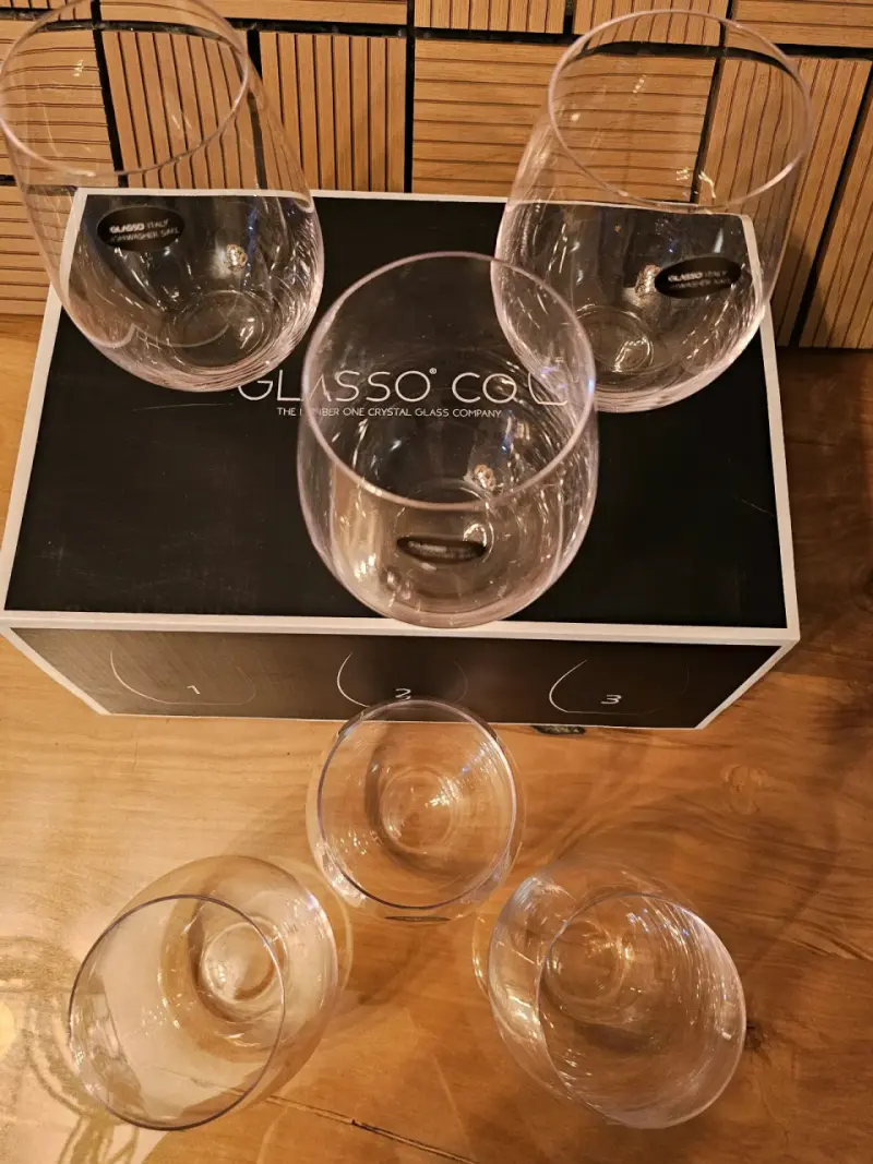 Set de 6 vasos de vino cristal Glasso Co NUEVO - 4