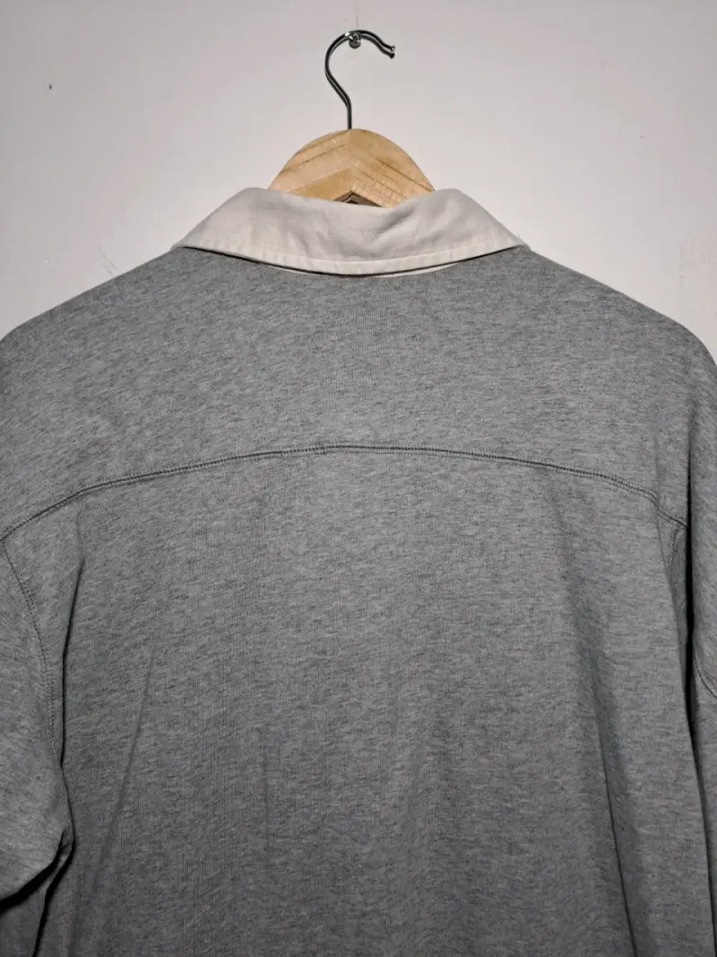 Polera manga larga gris Lands' End, talla L - 4